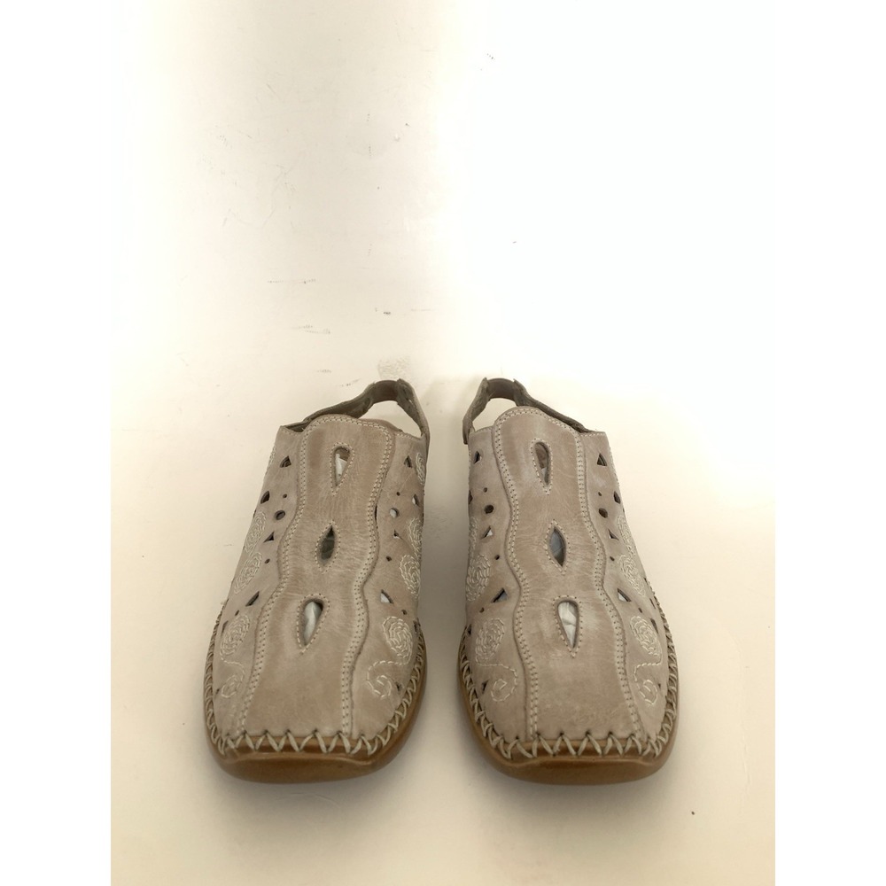 Remonte Women's Beige Leather Slingback Comfort Shoes Clogs EU 41 / US 10 - Picture 2 of 15